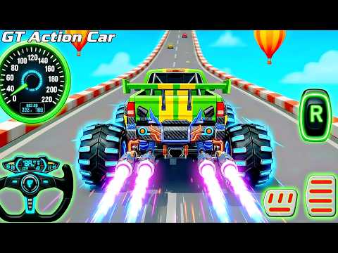 Mega Ramp Monster Car Racing 3D - Extreme Car Stunts -Android Gamepla #MegaRamp #3DGames #CarRacing