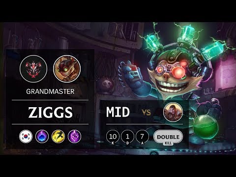 Ziggs Mid vs Jayce - KR Grandmaster Patch 9.10