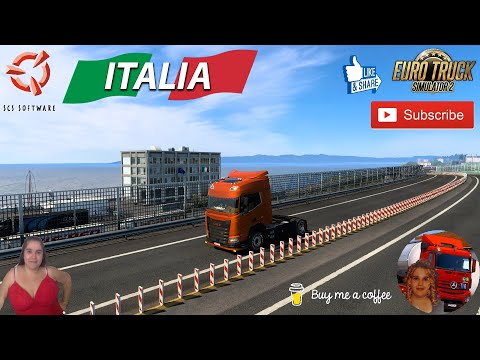 Euro Truck Simulator 2 (1.47) Delivery Reggio Calabria to Catanzaro Italy Map Project + DLC's & Mods