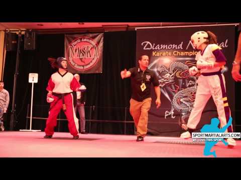 Ashley Christensen vs Ashley Dahlquist - Womens Sparring - Diamond Nationals 2014