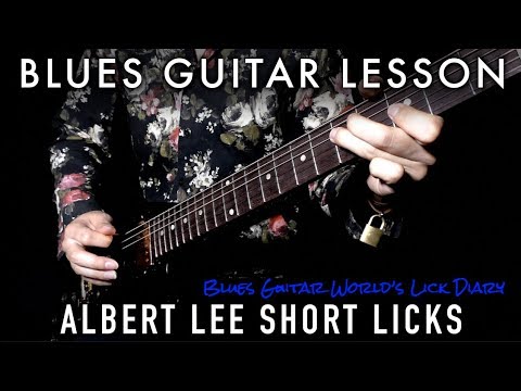 [TAB & SLOW] Albert Lee Blues Licks in G - Blues Guitar Lesson | #218