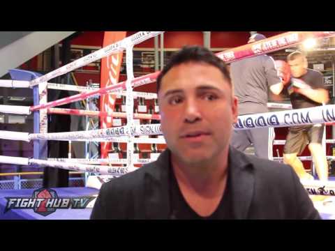 Oscar De La Hoya "Lemieux can box! That will be the difference, his stiff jab & moving his head "