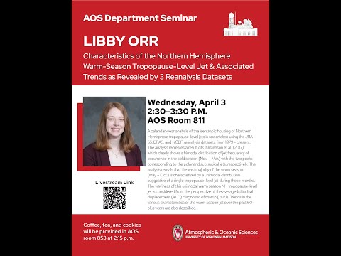 UW-AOS Department Seminar - April 1, 2024 - Libby Orr