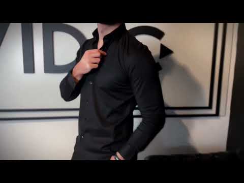CAMISA SOCIAL SLIM PRETA VIDIC