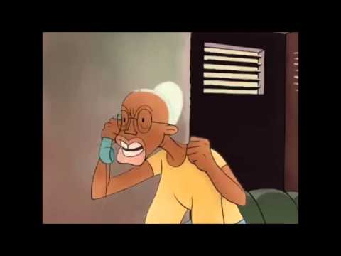 Jamaican Granny Pist off  On Phone Call Cartoon)