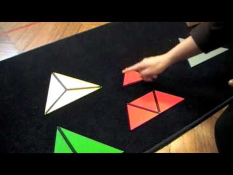 Montessori - Sensorial - Visual Sense - Constructive Triangles -Triangular Box