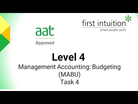 Management Accounting: Budgeting - Task 4