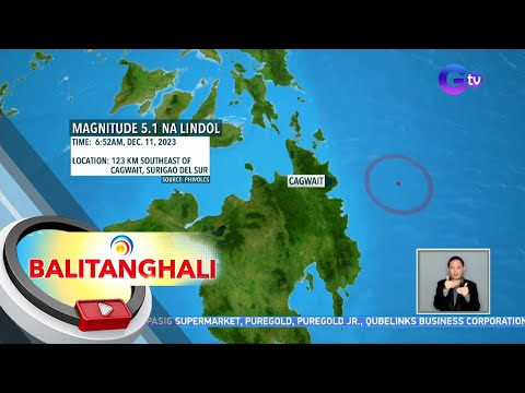 5.1 na lindol, niyanig ang ilang bahagi ng Mindanao BT