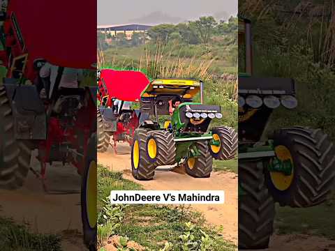 🏁JohnDeere V's Mahindra 575 di  tochan  stand // 5050D vs 575Di tarectr tochan. #shorts #5050 #575