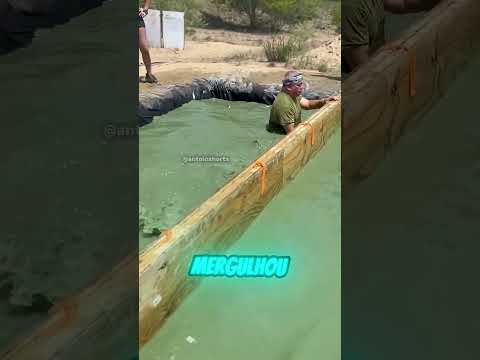 20 Ele tem que passar na agua suja para ser soldado