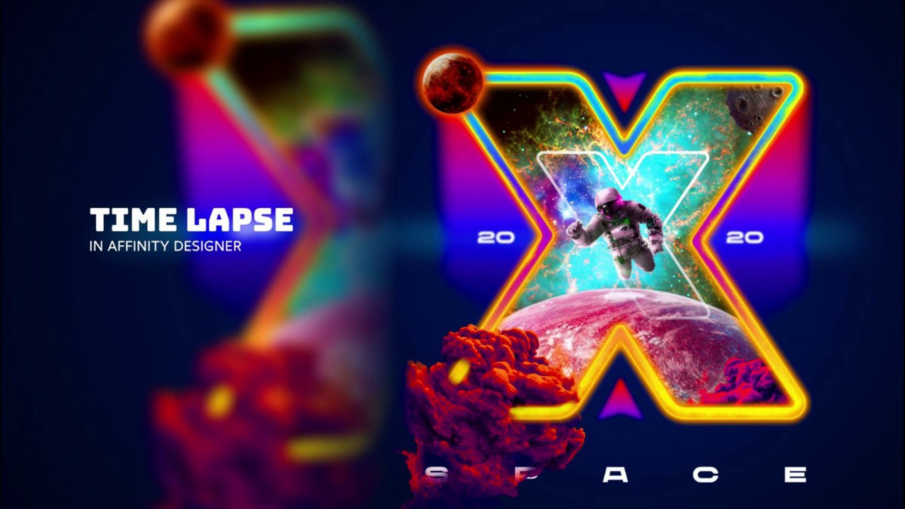 Affinity  Designer time lapse Space