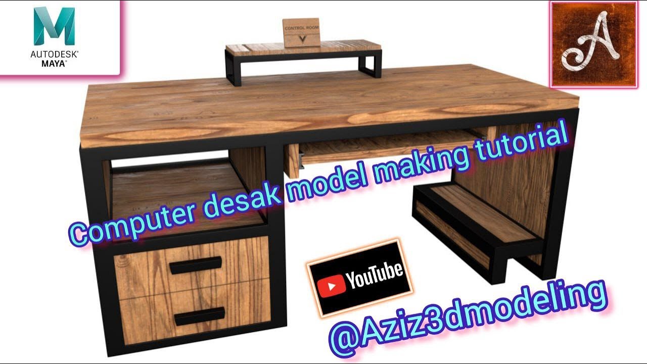Computer desk model 3D Model
