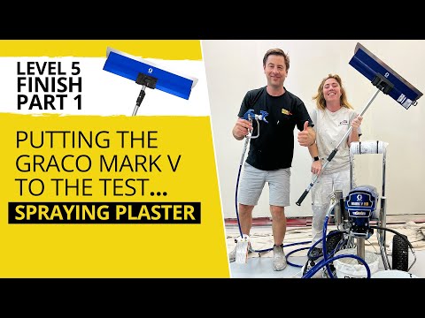 Spraying plaster… putting the Graco Mark V to the test!
