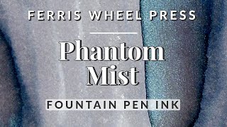 👻💀 Spooky Halloween Grey Shimmer Fountain Pen Ink Swatching & Comparison 🎡 Phantom Mist FWP