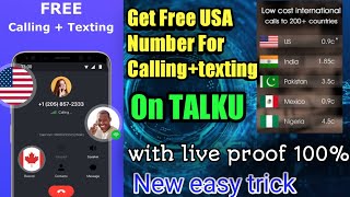 Get Free International number on Talku
