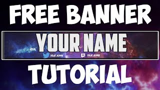 How To Make A FREE YouTube Banner Without Photoshop! (For Beginners)