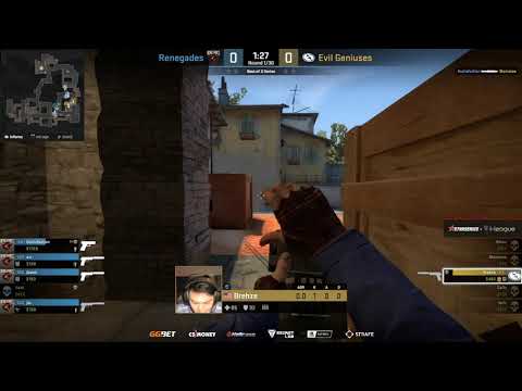 Evil Genius' INSANE BREHZE 1v4 PISTOL CLUTCH ACE vs Renegades StarSeries i-League Season 8
