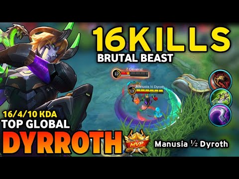DYRROTH BEST BUILD 2022 | TOP GLOBAL DYRROTH GAMEPLAY | MOBILE LEGENDS✓