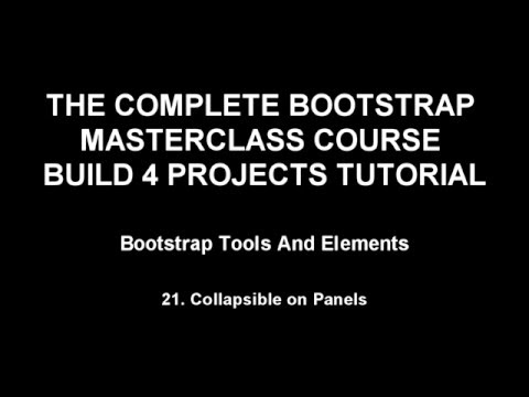 Bootstrap training Part 21 Collapsible on Panels (1-65)