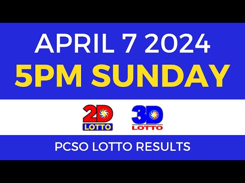 Lotto Result Today 5pm April 7 2024 PCSO