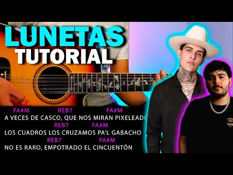 Lunetas Adriel Favela, Tito Double P - Tutorial Guitarra - Acordes FACIL