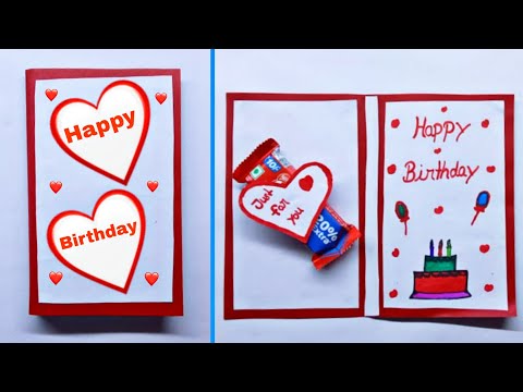 DIY Chocolate Gift Birthday Greeting Card || Birthday Chocolate Gift Card Making Very Easy.