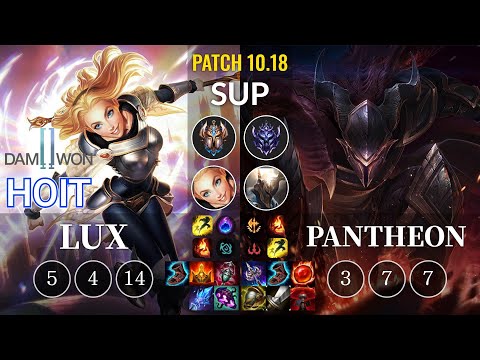 DWG Hoit Lux vs Pantheon Sup - KR Patch 10.18