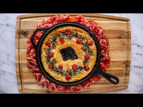 FESTIVE FOCACCIA shaped as a Christmas Wreath! How to Make Holiday Apertivo with Amaro Montenegro