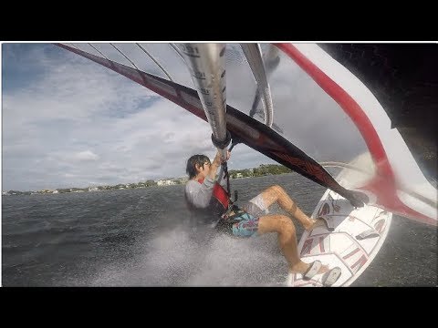 HURRICANE IRMA WINDSURFING, 20-30 KNOT WINDS, 6.3m sail