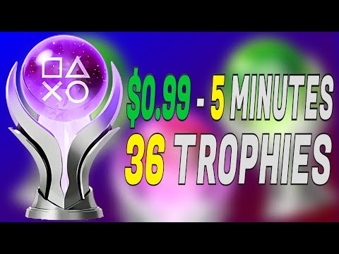 New Easy $1 Platinum Game | 36 Trophies in 5 Min - Nik and Kit Kit's Adventure Quick Trophy Guide