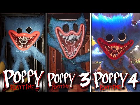 Huggy Wuggy Evolution - Poppy Playtime: Chapter 1-4 Comparison