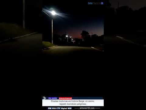 Picadas nocturnas en Colonia Barge: un vecino filmó maniobras peligrosas y no hubo controles