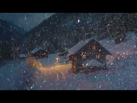 Whispering Blizzard Night Sounds Over Frozen Forests Peaceful Winter Storm Deep Relaxation