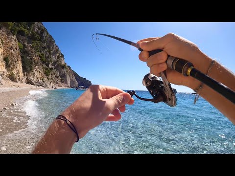 Light Rock Fishing on the Beach | Greece 2025