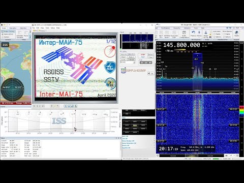 2022-04-08: SSTV (FM) signal from International Space Station (ISS) at 145.8 MHz