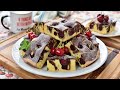 Marbled cherry sponge cake, the fluffiest fruit cake | JamilaCuisine