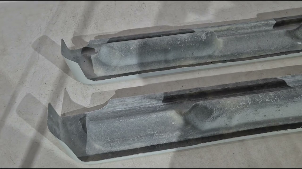 Бокові пороги Meliset (2 шт., під фарбування) Video 2