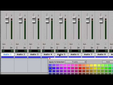 How to Color Tracks in Pro Tools 7.4 - Tutorial