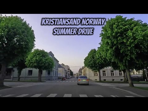 Summer Drive in Beautiful Kristiansand City, Norway