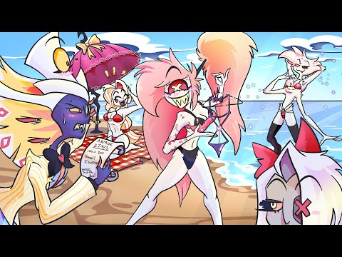 Sir Pentious X Cherri Bomb & Charlie X Vaggie's Double Beach Date!  | Hazbin Hotel S2 Comic Dub