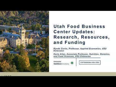 Utah Food Business Center Updates: Research, Resources ...