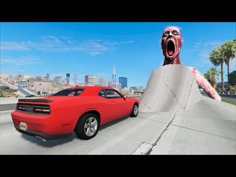Escape From The Shy Guy (SCP-096) - Cars vs Giant Pit #4
