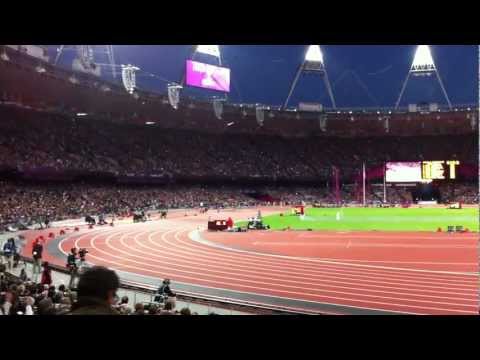 Jessica Ennis gold winning run in the Heptathlon 800m at London Olympics 4th August 2012