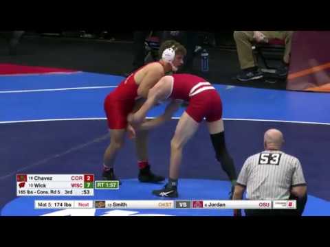 2018 NCAA Wrestling 165lbs: Evan Wick (Wisconsin) dec Jon Jay Chavez (Cornell)