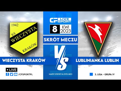 Skrót meczu: Wieczysta Kraków - Lublinianka Lublin 08.04.2023