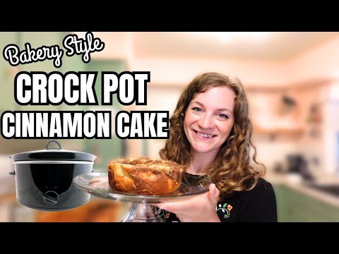 SLOW COOKER CINNAMON COFFEE CAKE! BAKING IN MY CROCKPOT!