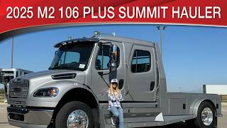 A preview image of the linked video showcasing 2025 Freightliner M2 106 Plus Summit Hauler