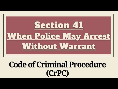 Section 41 Crpc Arrest Without Warrant Video Lecture Crash Course