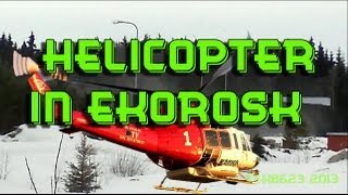 preview picture of video 'Helicopter Landing at Ekorosk in Jeppis ( 720p ) HD'