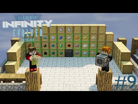 #9 "Transport Pipes und Pulverizer" - FTB Infinity Evolved Skyblock Expert Mode